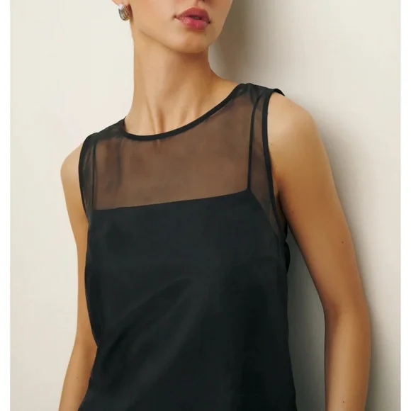 NEW Reformation Vina Dress Black 0
